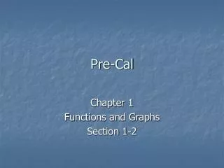 pre cal