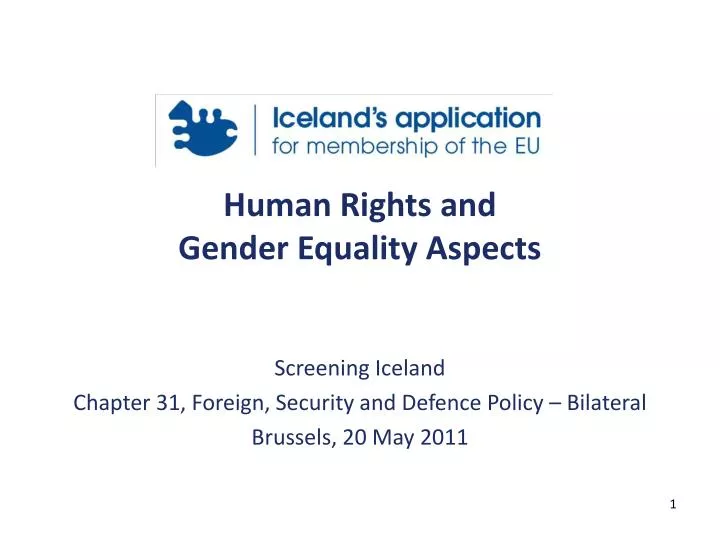 human rights and gender equality aspects