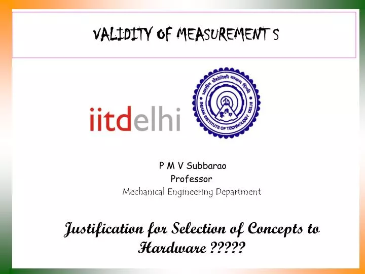 validity of measurement s