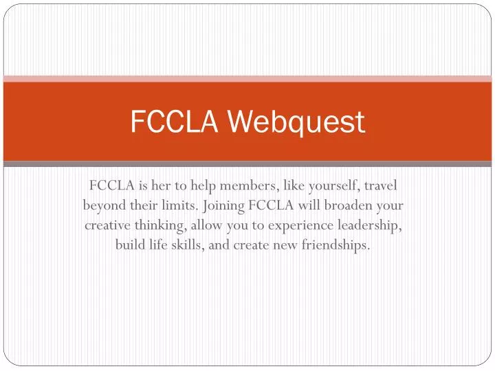 fccla webquest