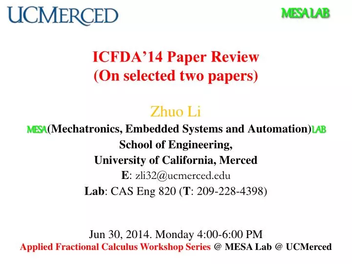 icfda 14 paper review on selected two papers
