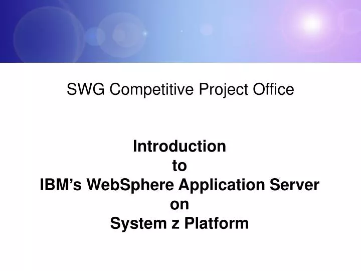 swg competitive project office