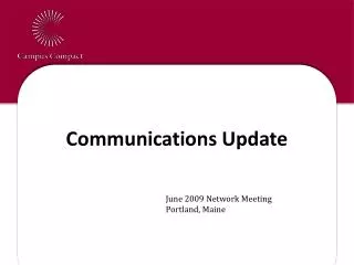 Communications Update