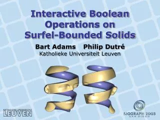 Interactive Boolean Operations on Surfel-Bounded Solids