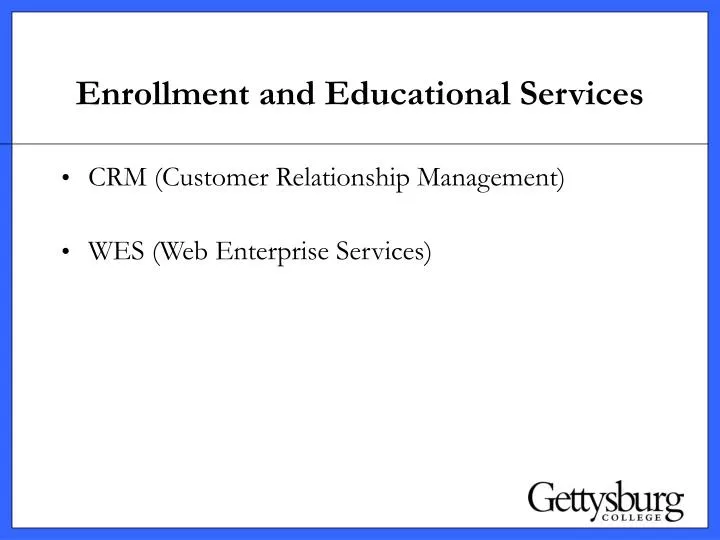 enrollment and educational services