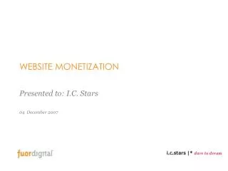 WEBSITE MONETIZATION