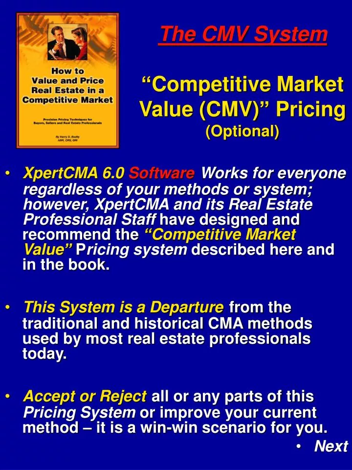 the cmv system competitive market value cmv pricing optional