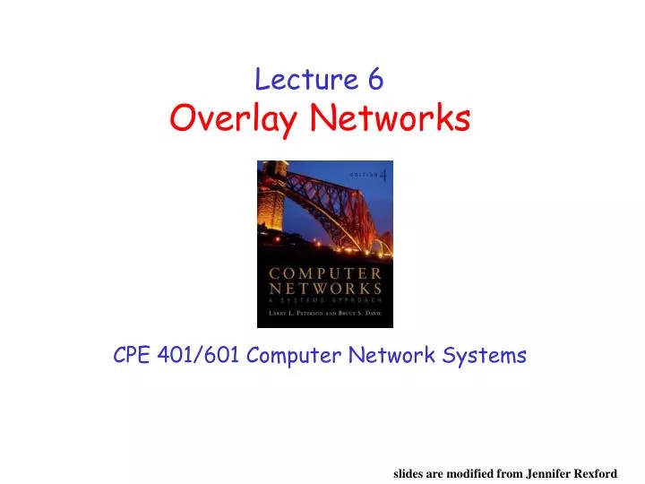 lecture 6 overlay networks