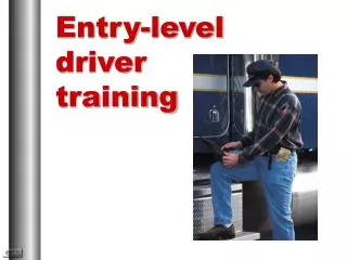 Entry-level driver training