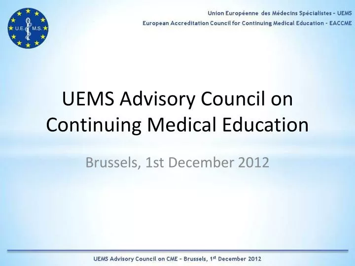 uems advisory council on continuing medical education