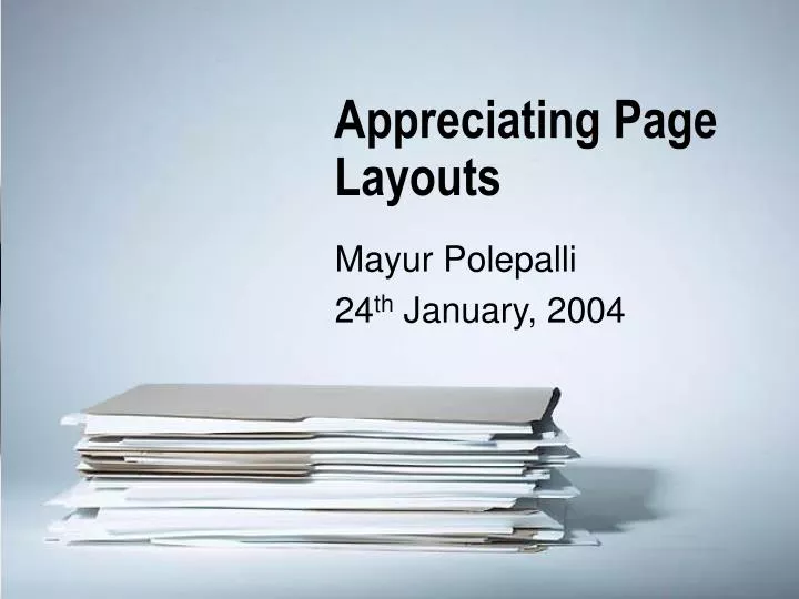 appreciating page layouts