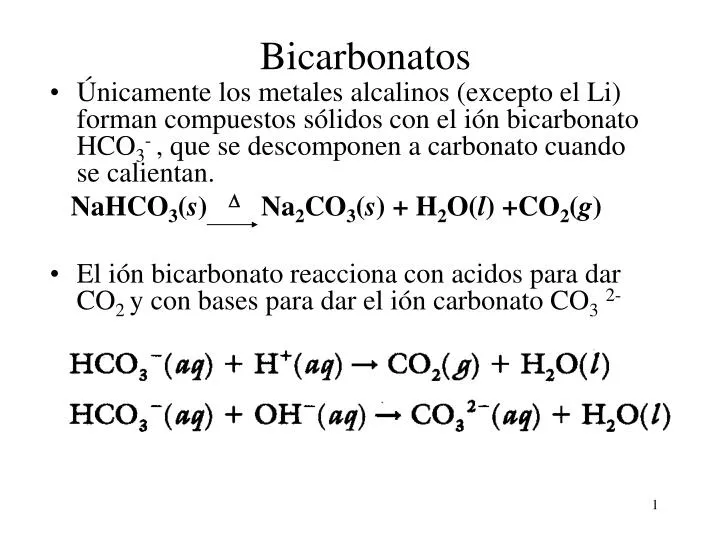 bicarbonatos