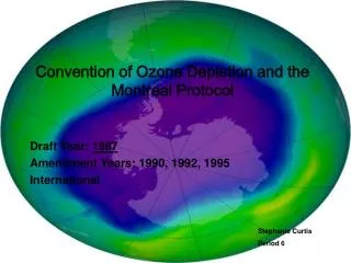 Convention of Ozone Depletion and the Montreal Protocol