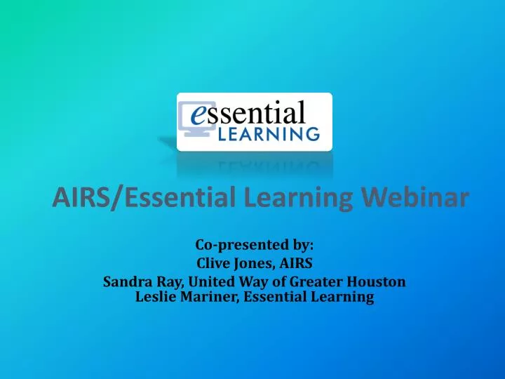 airs essential learning webinar