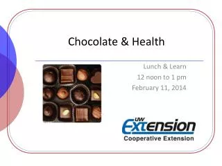 Chocolate &amp; Health