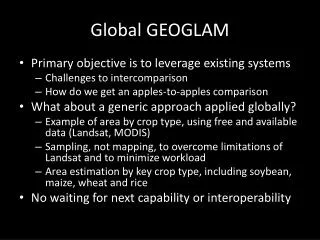 Global GEOGLAM