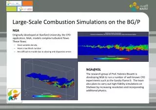 Large-Scale Combustion Simulations on the BG/P
