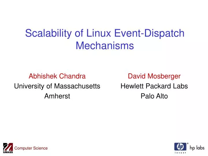 scalability of linux event dispatch mechanisms