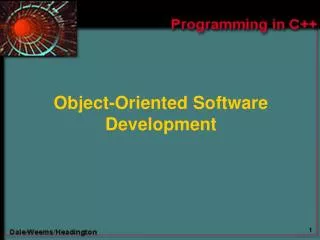 Object-Oriented Software Development