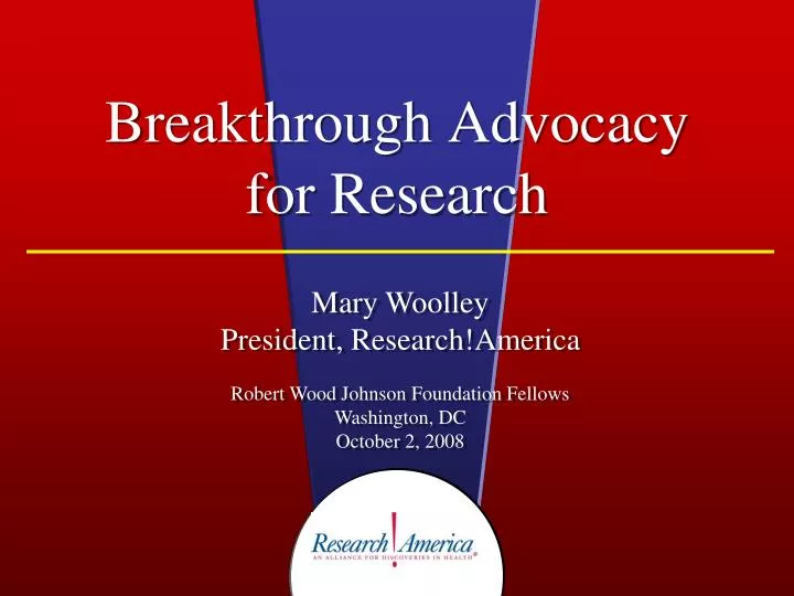 breakthrough advocacy for research