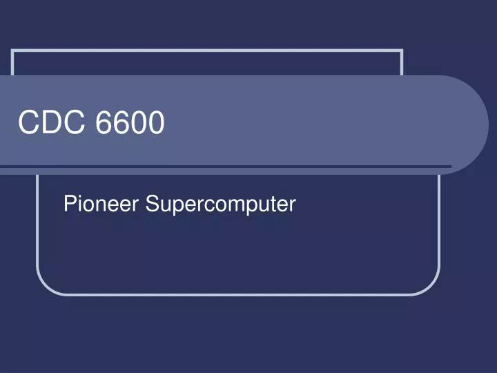 cdc 6600