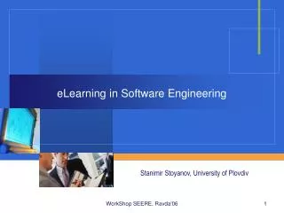 eLearning in Software Engineering