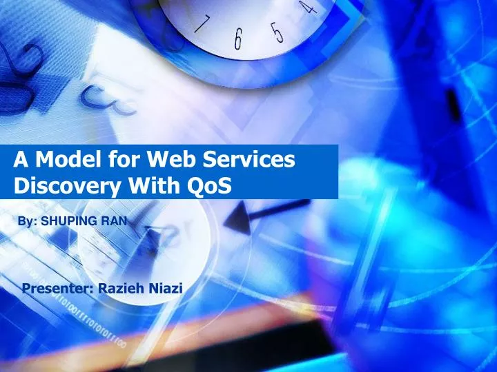 a model for web services discovery with qos