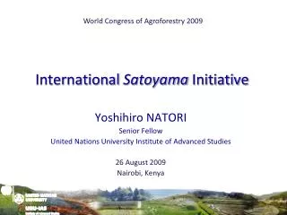 International Satoyama Initiative