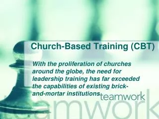 Church-Based Training (CBT)