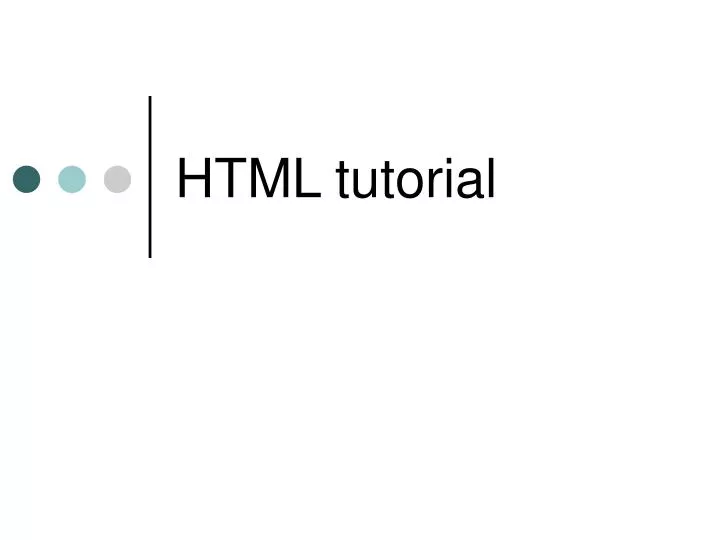 html tutorial