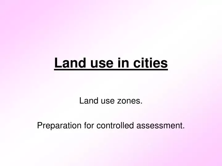 land use in cities