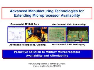 Advanced Manufacturing Technologies for Extending Microprocessor Availability