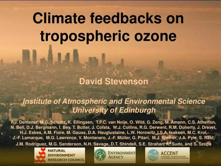 climate feedbacks on tropospheric ozone