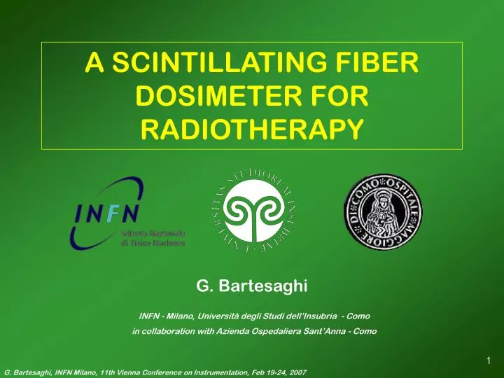 a scintillating fiber dosimeter for radiotherapy