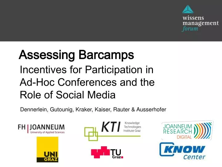 incentives for participation in ad hoc conferences and the role of social media