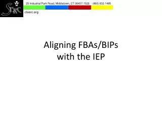 Aligning FBAs/BIPs with the IEP