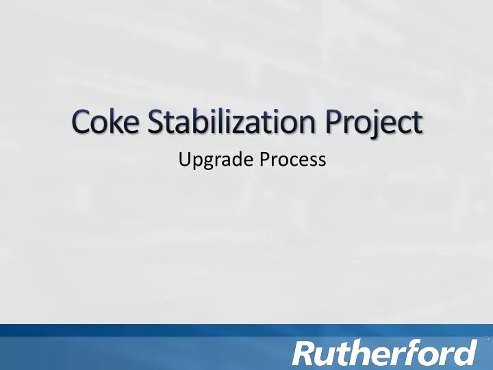 coke stabilization project