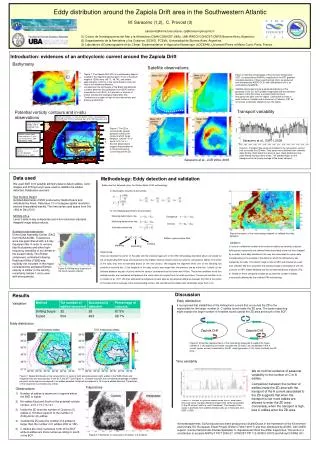 Eddy distribution around the Zapiola Drift area in the Southwestern Atlantic