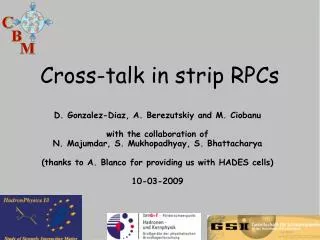 Cross-talk in strip RPCs