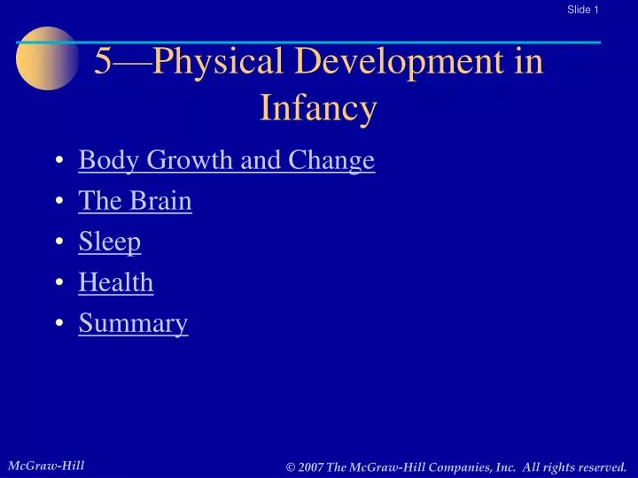 5 physical development in infancy
