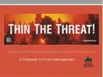 A Campaign for Forest Management - slide 1