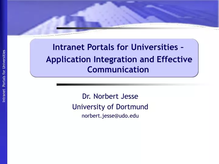 intranet portals for universities application integration and effective communication