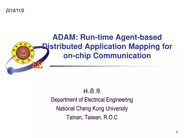 adam run time agent based distributed application mapping for on chip communication