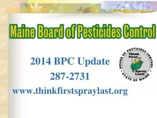 2014 BPC Update 287-2731 thinkfirstspraylast