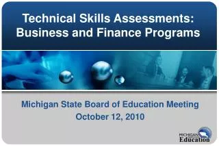 Technical Skills Assessments: Business and Finance Programs