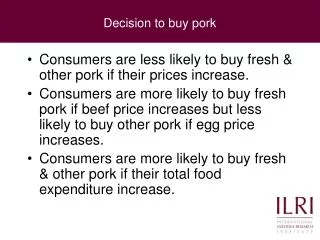 Decision to buy pork