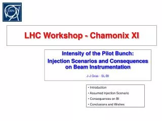 LHC Workshop - Chamonix XI