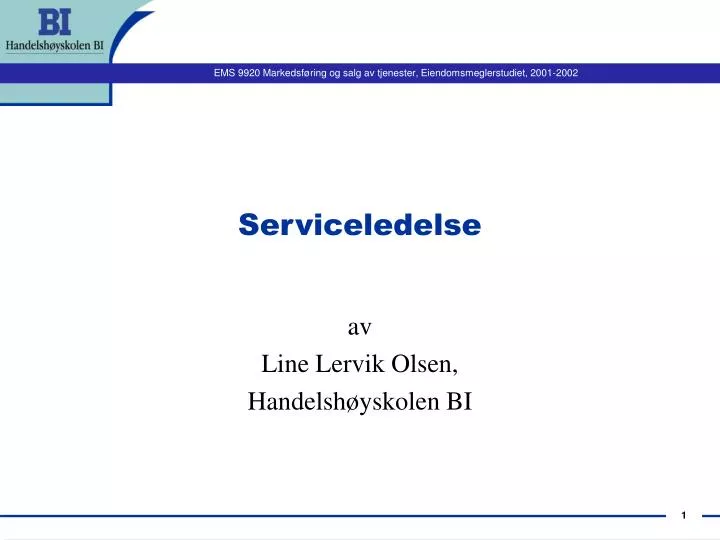 serviceledelse