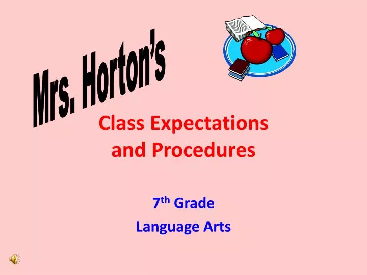 class expectations and procedures