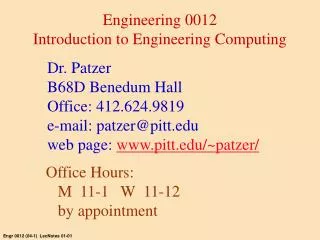 Engr 0012 (04-1) LecNotes 01-01